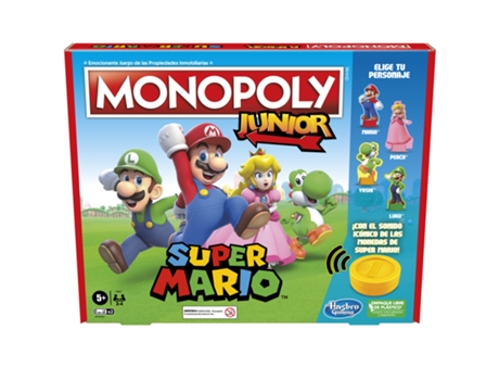 Juego de Mesa MONOPOLY Junior Super Mario (Edad Mínima Recomendada: 5 años - Versión en Español)