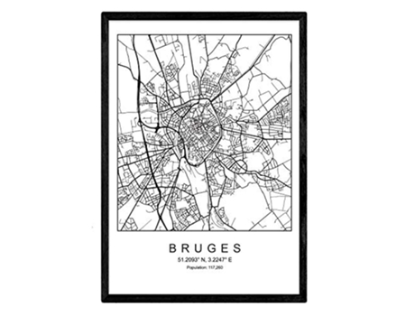 Lámina NACNIC Mapa Bruges (A3)