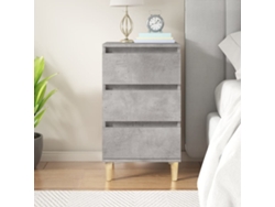 Mesita de Noche 40X35X70 Cm Derivados Madera Gris Cemento