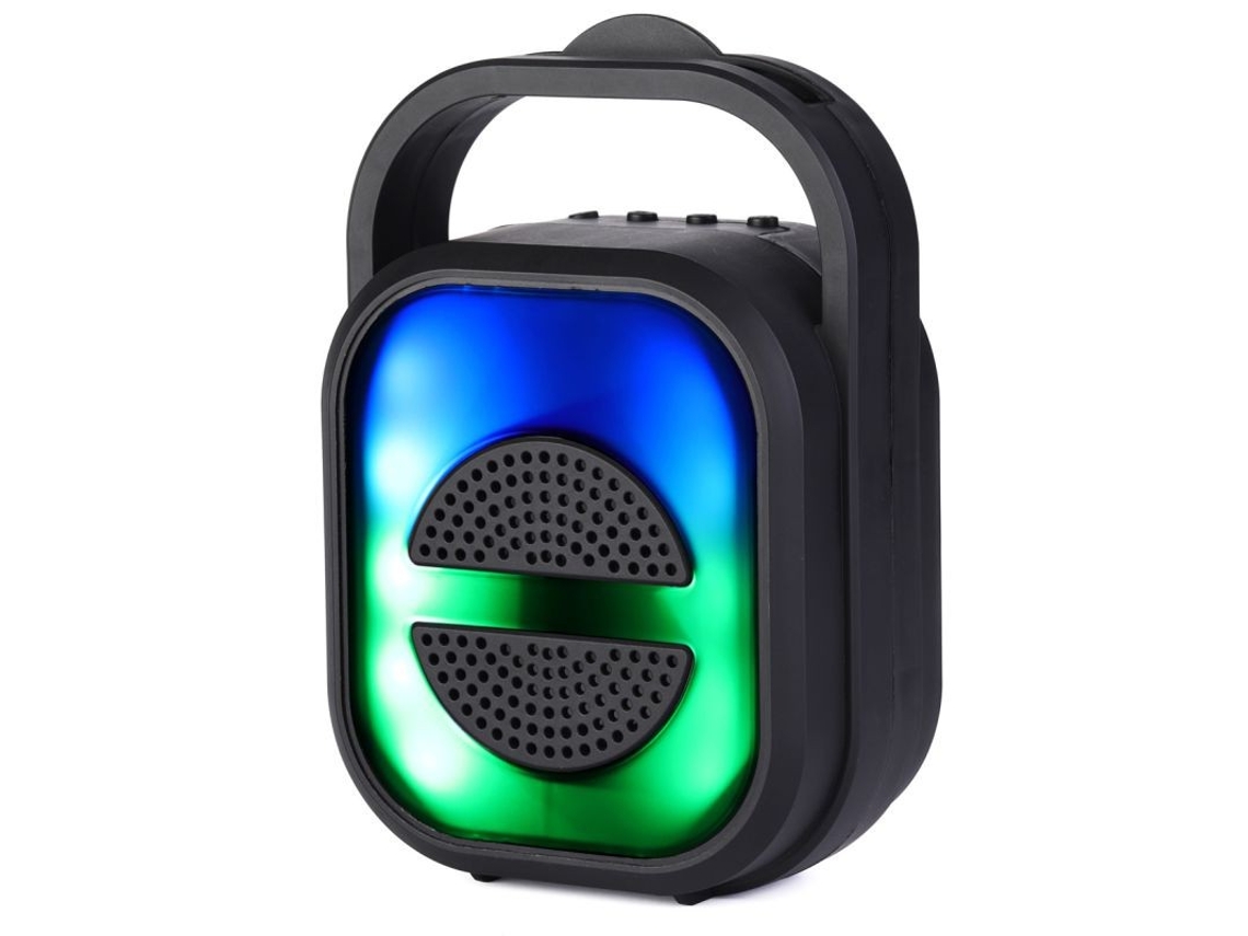 Altavoz Portátil Wireless 5W con Luces LED Sonido Potente y Ambiente Luminoso Explora un altavoz portátil de 5W con luces LED para disfrutar de sonido ELECTROTEK