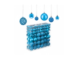 Bolas De Natal Relaxdays, Conjunto De 150, Bolas Brilhantes, Mate E Cintilantes, Plástico, ∅ 3, 4 E 6 Cm, Petróleo