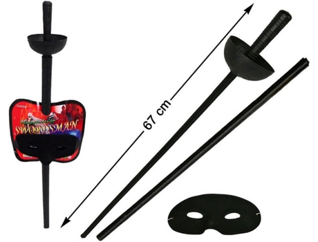 Accesorios DISFRAZZES Máscara Y Florete Con Funda Negro (67 cm)