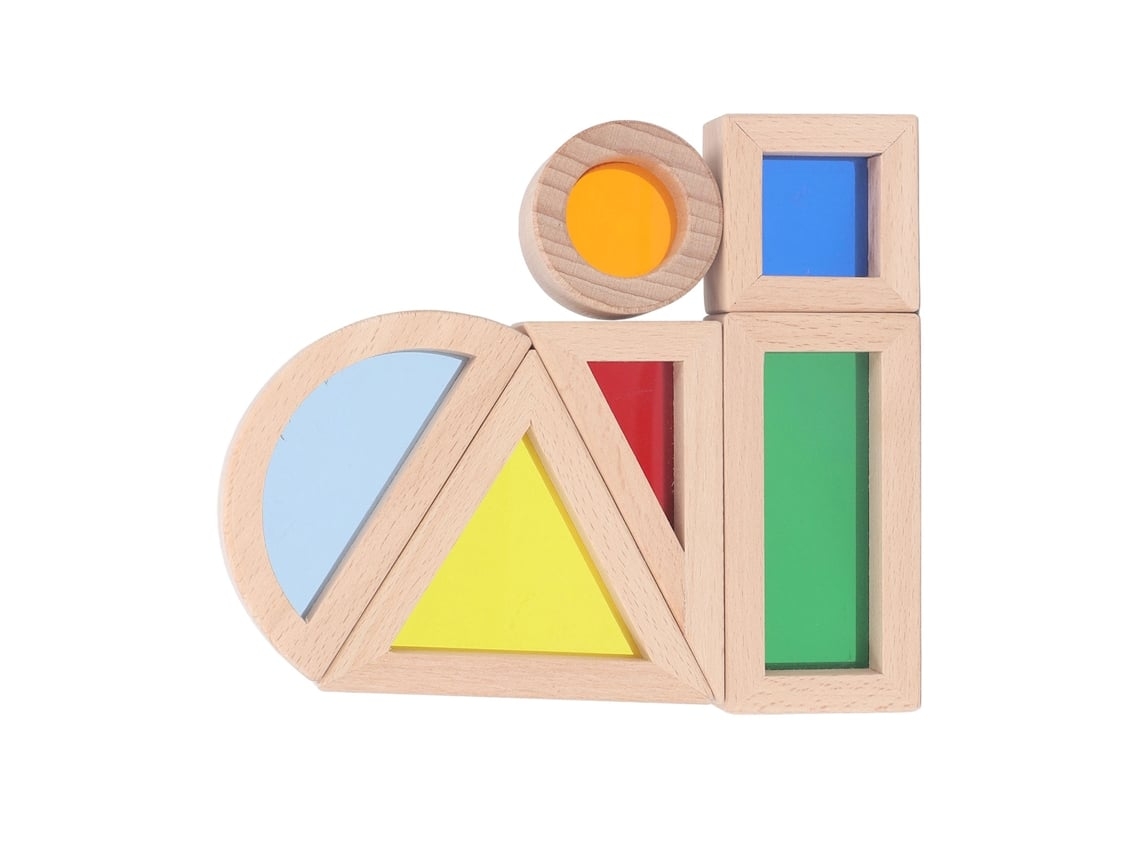 Bloques Geométricos Acrílicos De Colores, Juguetes Fotosensibles Montessori, Juguetes Creativos De Formas Y Colores Para Niños.