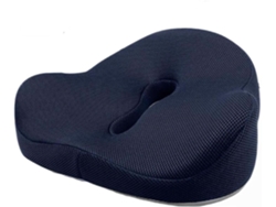 Cojín De Asiento De Espuma Viscoelástica De Malla Para Silla De Oficina Para Aliviar El Dolor De Cadera Azul Gertiz