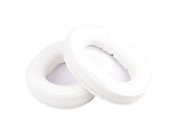 Almohadillas para auriculares Steelseries Arctis 7p Plus, copas de esponja suave, piel sintética blanca.