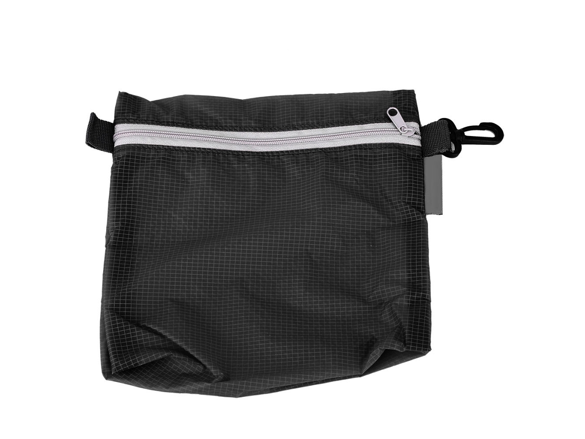 Mini bolsa de almacenamiento plegable con hebilla para viajes y camping (negra)