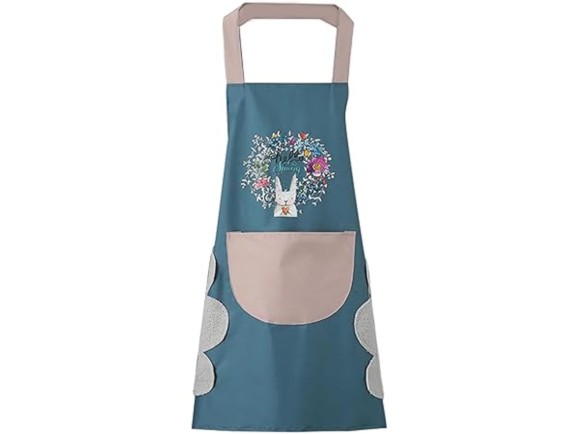 Este Delantal De Cocina Impermeable Para Mujer Cuenta Con Un Bolsillo Para Toalla Y Varios Bolsillos. Es Perfecto Para Cocinar Y Hornear.