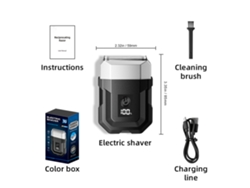 Afeitadora Eléctrica Lavable Para Hombre (negra), Carga Rápida.