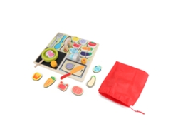 Cocina De Juguete De Madera Para Niños Con Accesorios Magnéticos Para Cortar Y Asar A La Parrilla.