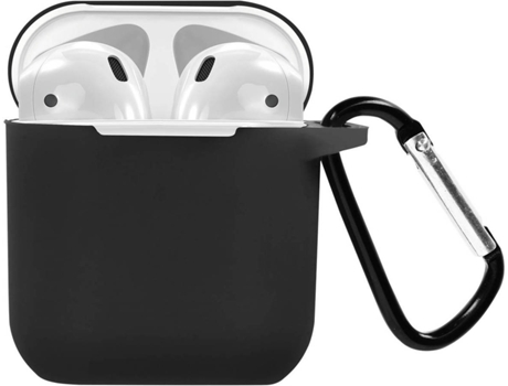 Carcasa AirPods 1/2 AVIZAR Mosquetón Negro