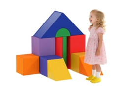 Juego De 11 Bloques De Construcción De Espuma Multicolores Para Niños, Que Ayudan A Desarrollar Las Habilidades Psicomotoras.