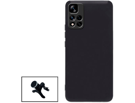 Kit Carcasa + Soporte Magnético Carro Xiaomi Redmi Note 11 Pro 5G PHONECARE Negro