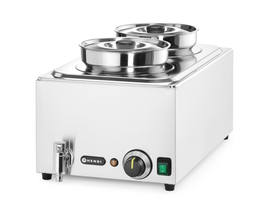 Calentador de sopa HENDI con 2 ollas de 4 L, 1000 W
