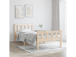 Estructura De Cama Individual Sin Colchón Madera Maciza