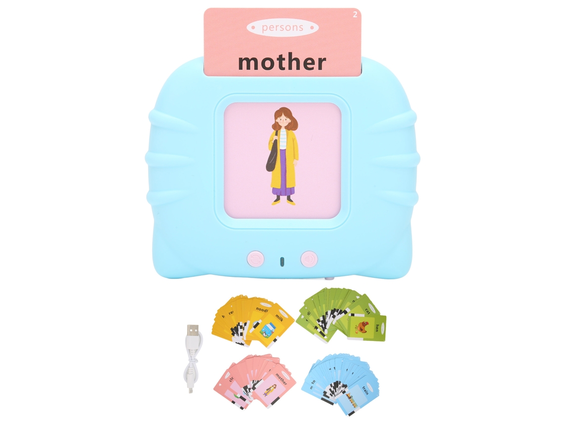 Tarjetas Didácticas Para Bebés De 2 A 4 Años, 112 Tarjetas Educativas, Juegos De Aprendizaje, Color Azul.