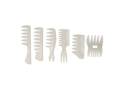 2026 set de 6 Pentes para Homens, Pente de Estilo de Cabelo com Dentes Largos Arredondados, para Salão e Lar