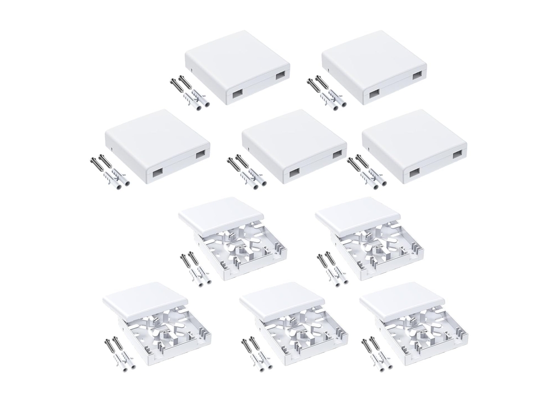 Caja Para Panel De Red Con Múltiples Puertos, Caja De Fibra De Abs Para Una Instalación Rápida.