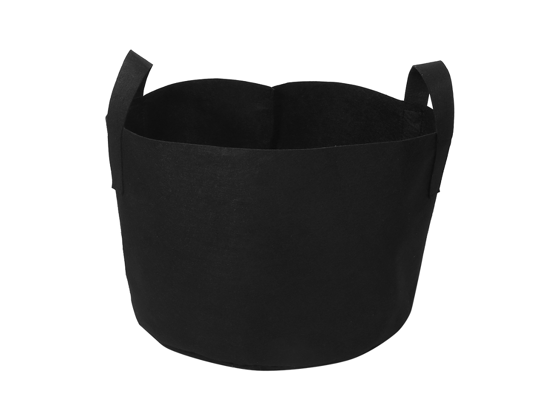 Bolsa de cultivo de fieltro negro transpirable para hortalizas y flores, 10 galones, 28x40 cm, juego de 1 bolsa, sin marca.