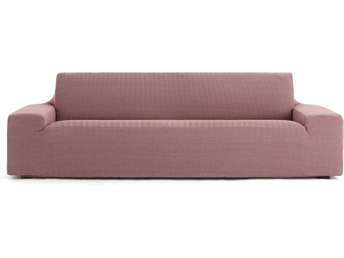 Funda de Sofá 5 Plazas EYSA Premium Jaz Tejido Multielástico (330 x 70 x 120 cm - Poliéster y Algodón - Rosa)
