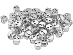 Pulseras de Halloween con 100 cuentas de calavera, aleación de zinc. Slowmoose