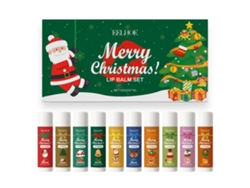 Kit de cuidado labial navideño - Hidratación diaria suave - Volumen brillante