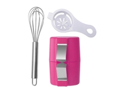 Juego multifuncional de 3 piezas para cascar huevos, separar huevos y revolver huevos, ideal para entusiastas de la cocina, color amarillo. Rosewell