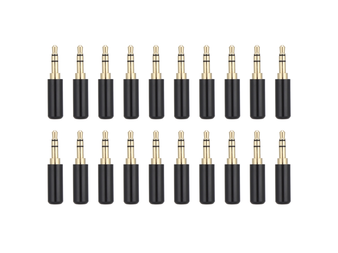 20pcs Conector 3.5mm Estéreo Dual Canal Para Reparo E Substituição De Fones De Ouvido