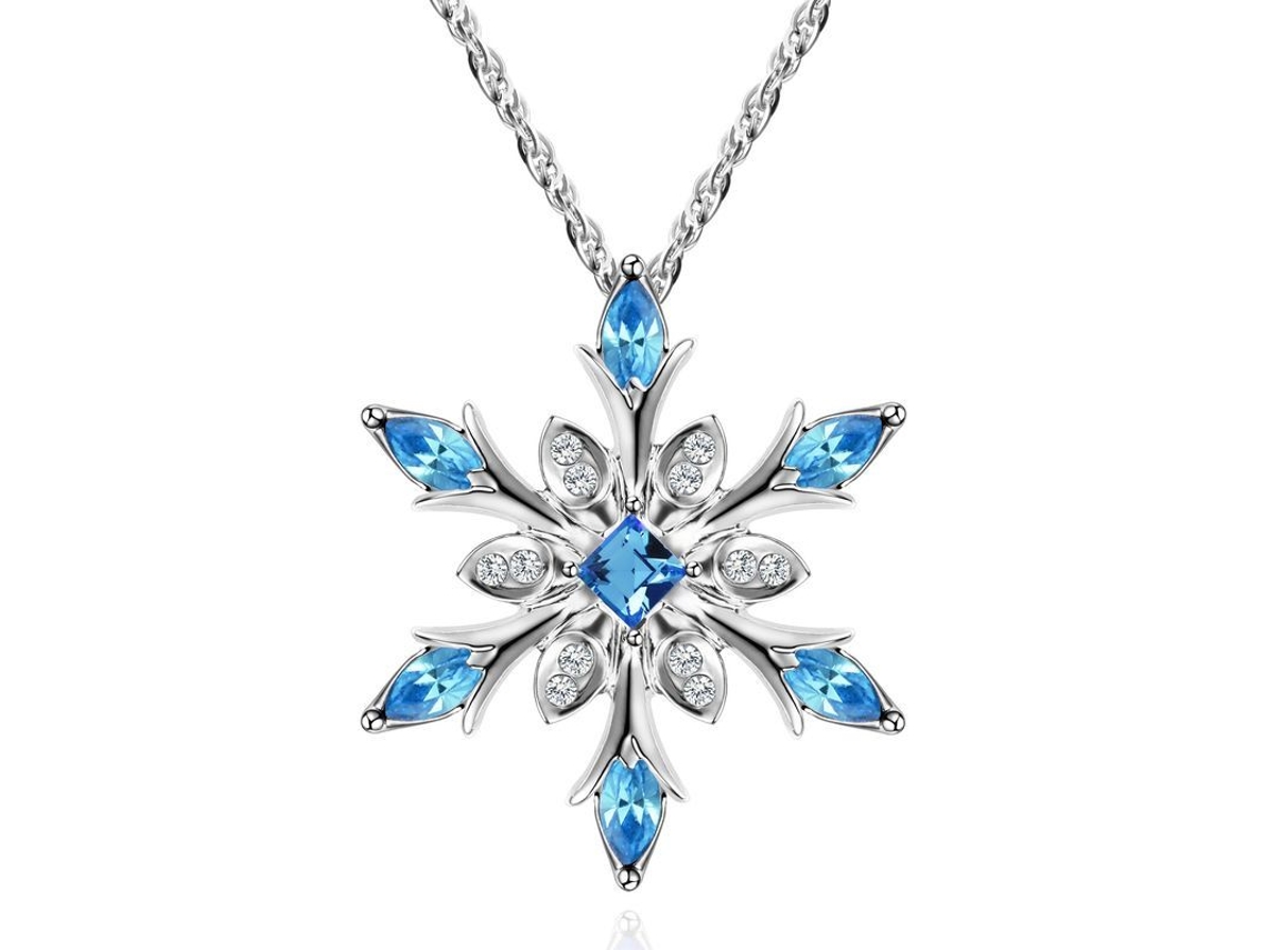 Colares femininos 2026 com lindos flocos de neve e cristais - Presente perfeito para o Dia das Mães.
