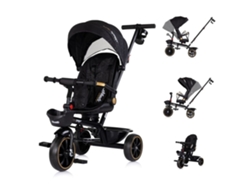 Triciclo com Capota e Pega para os Pais Max Sport de CHIPOLINO Noir