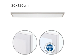 Panel de Superficie Voltaire 30X120 72W Led 5760Lm 6400K 120 C.120Xl.30Xalt.2 3Cm Níquel FERRIMEX