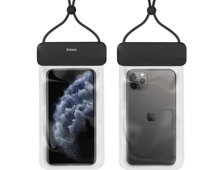 Funda Universal BASEUS Impermeable IPX8 de Playa con Collar Negro