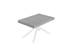 Mesa extensible Niket 130/234x90 cm, patas de hormigón blanco, Itamoby
