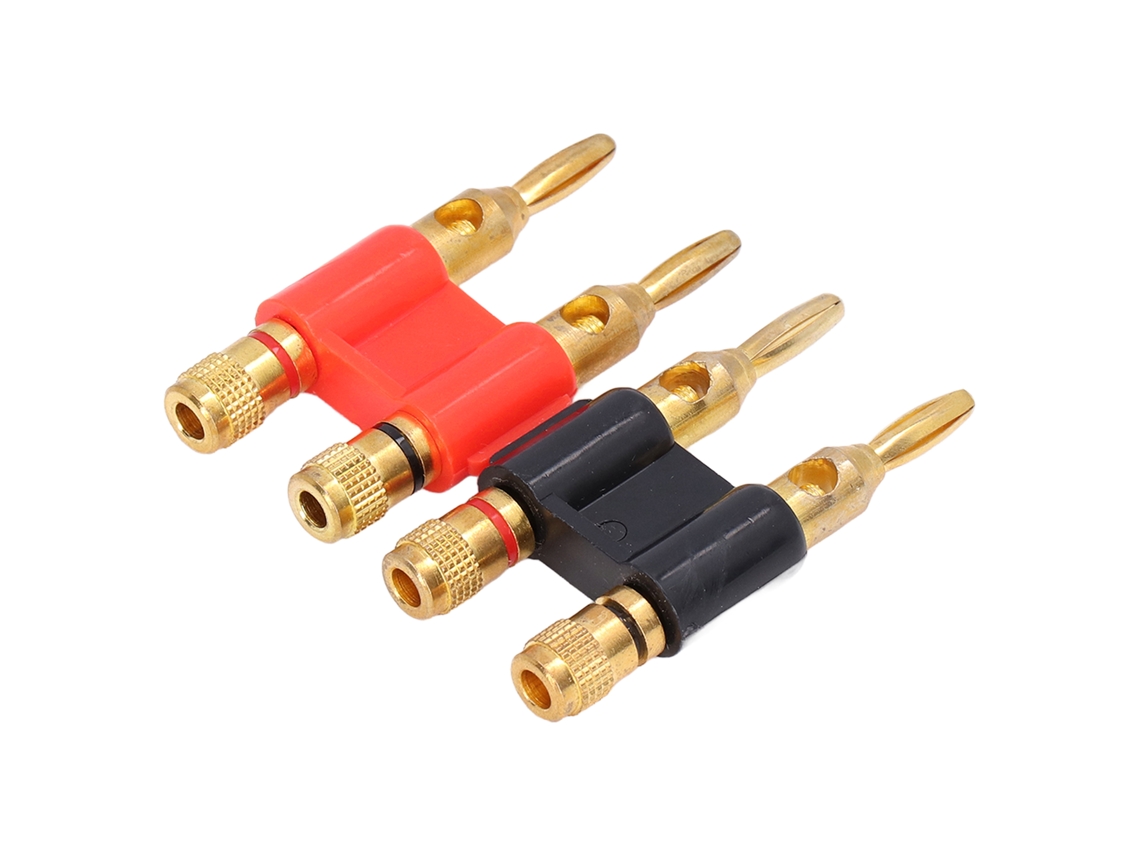 2026horizon-2 Piezas Conectores Dobles De Plugs Macho Banana De Latón Apilables 2 Vías Para Cables De Altavoz 32a 1000v