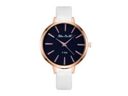Reloj De Pulsera Zhoulianfa Para Mujer De Piel Sintética Con Movimiento De Cuarzo Blanco.