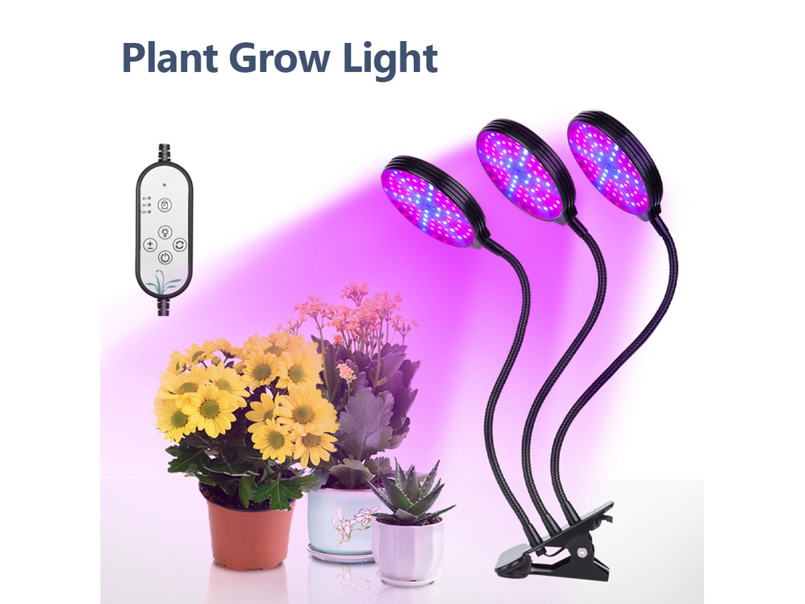 Lámpara Usb Para Cultivo De Plantas Con Clip, Espectro Rojo Y Azul, 5 Niveles De Brillo Y Temporizador De 4/8/12 Horas.