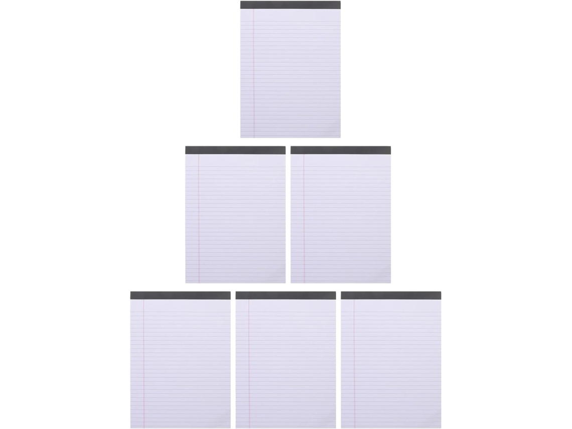 Juego De 6 Cuadernos De Papel Blanco Tamaño Legal, 30 Hojas Cada Uno.