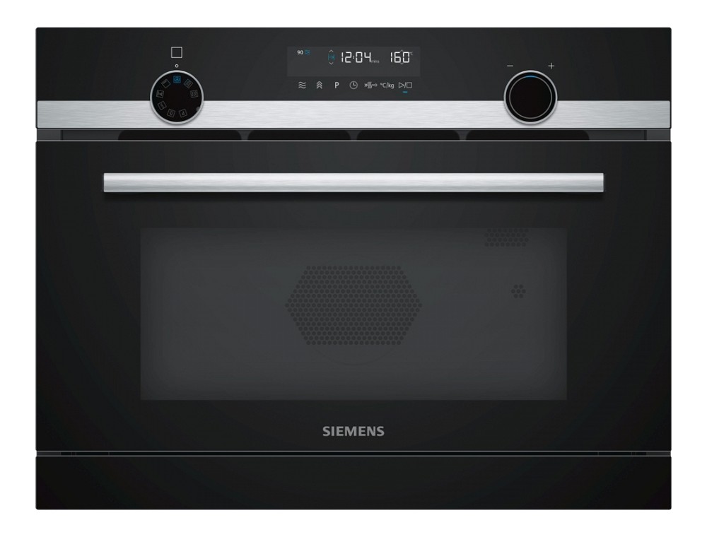 Horno a Vapor y Microondas SIEMENS CP565AGS0 (36 L - 59.4 cm - Catalítico - Negro)