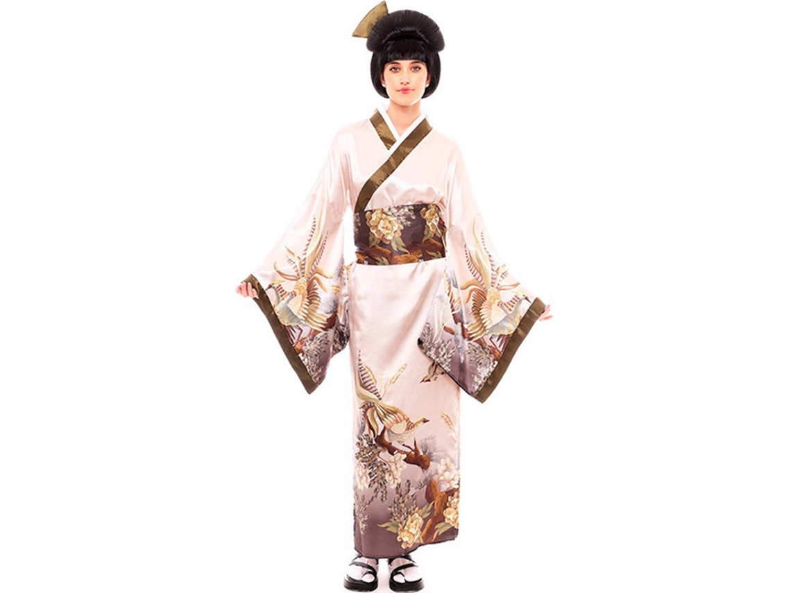Disfraz de Mujer PARTILANDIA kimono tradicional japonés pastel (Tam.: M)