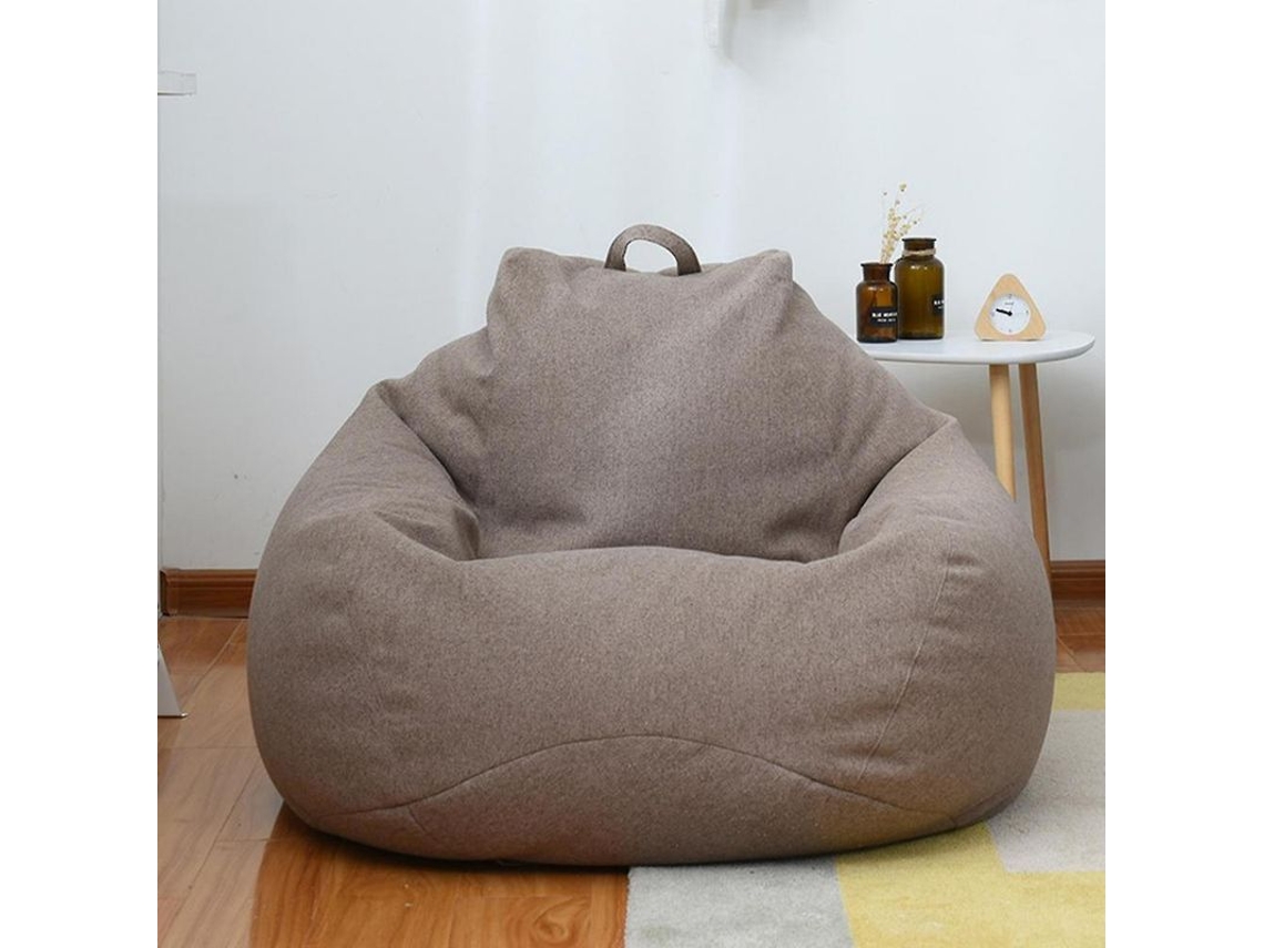 2026-funda Para Sillón De Granos Talla Extra Grande Sin Relleno, Tela De Algodón Y Lino, Lavable, Para Niños Y Adultos 100 * 120cm Marrón