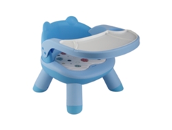 Silla De Comedor Infantil Multifuncional Y Segura Con Cojín Acústico - Azul