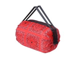 Bolsa de la compra plegable y cómoda, de gran capacidad, multiusos, para deportes y viajes, con correa para el hombro, en tejido Oxford 210, estampado C.