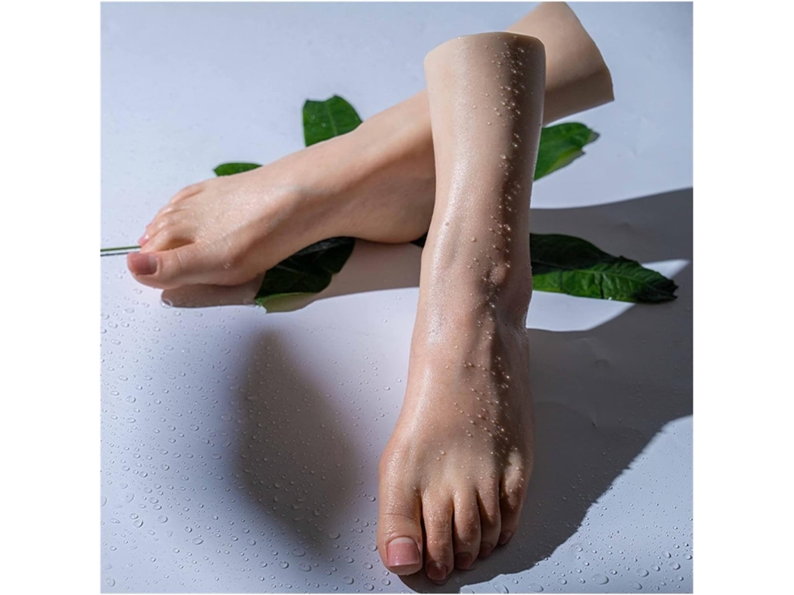 Modelo De Pie De Silicona Realista, Simulación De Pierna Femenina Real, Exhibición Fotográfica.