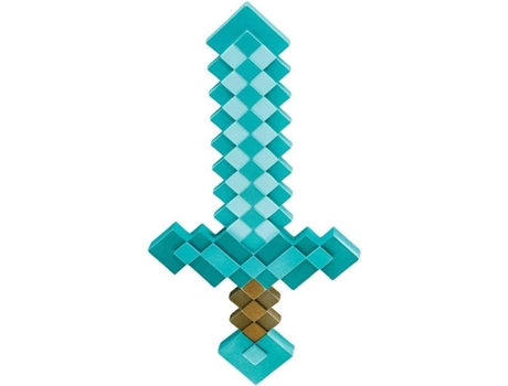 Espada de diamante réplica de plástico DISGUISE Minecraft (51 cm)