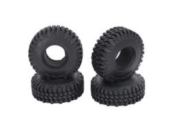 Ymsl 4 Neumáticos De Goma Resistentes Al Desgaste Para Coche Rc De Escalada 1/10 Reemplazo Scx10 Diámetro 115mm Ancho 40mm Negro Hxl