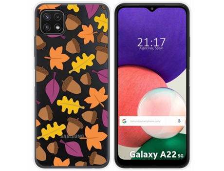 Carcasa Samsung Galaxy A22 5G TUMUNDOSMARTPHONE Dibujos Transparente Multicolor