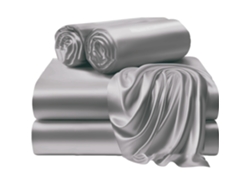 4pack Juego De Sábanas Ajustables De Satén Eifson 100% Poliéster 198x203x35cm (gris Plata)