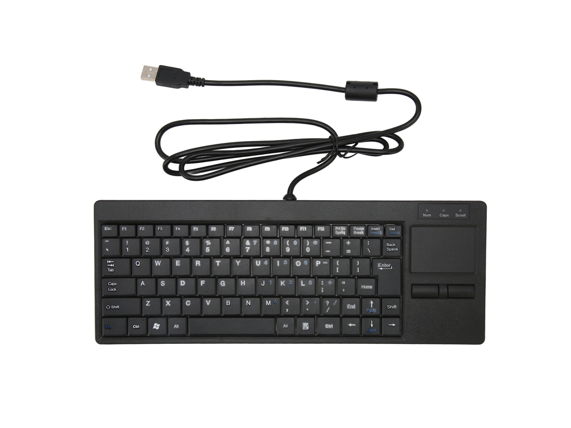 Teclado Industrial Con Panel Táctil, Conexión Usb Con Cable, Plug And Play, Soporte De Tijera En X Para Control De Pc Industrial.