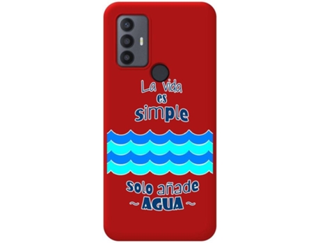 Carcasa para TCL 30 SE TUMUNDOSMARTPHONE Silicona Líquida Dibujos Rojo