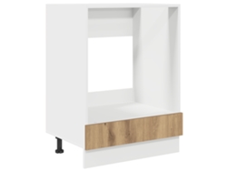Gabinete De Horno En Roble Artesanal Vidaxl Blanco Mdf