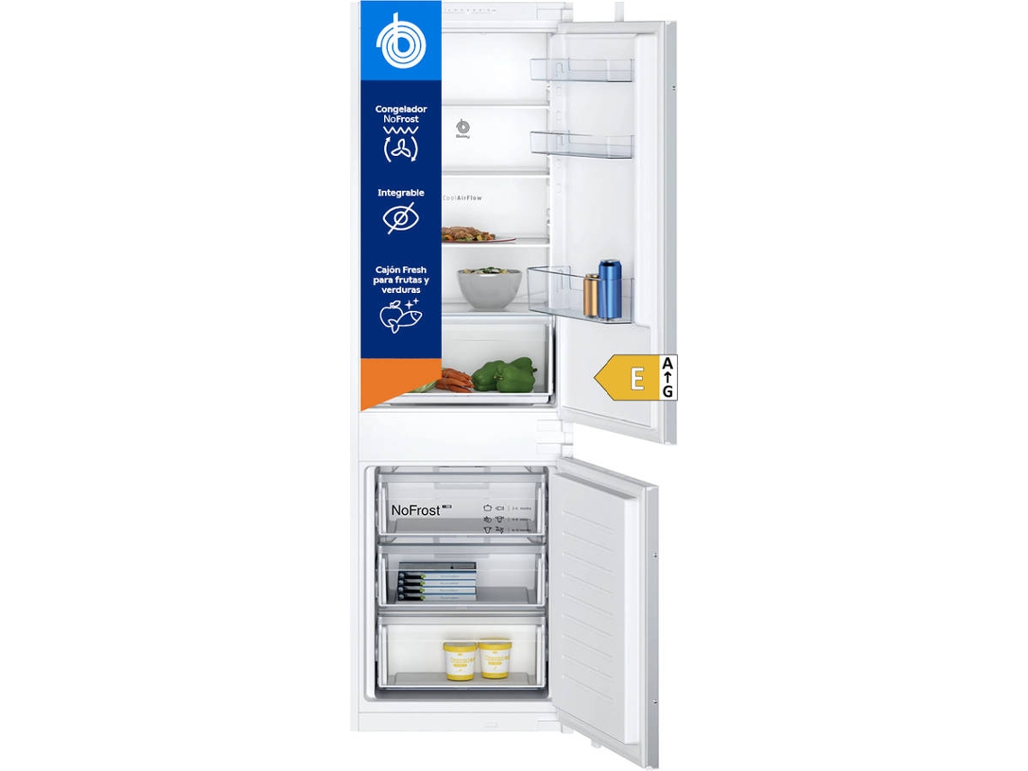 Frigorífico Combi Integrable BALAY 3KIE712F (No Frost - 177.2 cm - 260 L - Blanco)